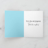 Kattenpyjama dank u kaart (Binnen)