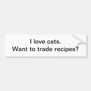 Kattenrecepten - bumpersticker