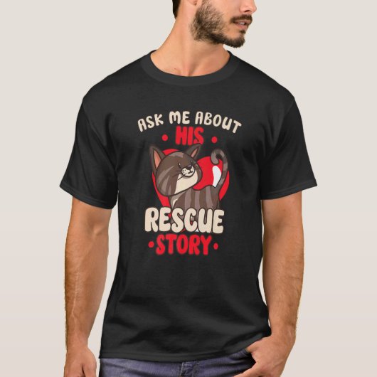 Kattenredding Dierenrechten Redding Kattenadoptie T-shirt (Voorkant)