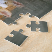 Kattenreflectie in het zeehondenwater, spel legpuzzel (Zijkant)