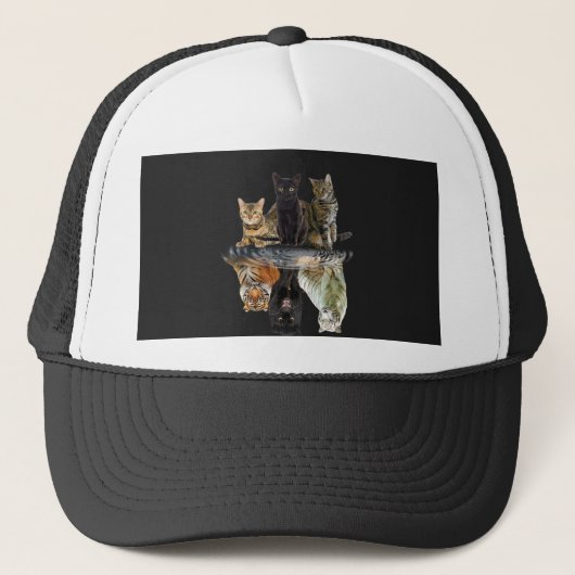 Kattenreflectie Jaguar Leeuw Tijger Kattenliefhebb Trucker Pet (Voorkant)