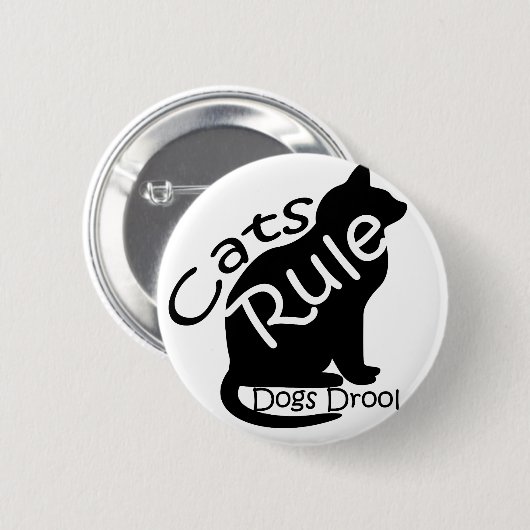 Kattenregel Ronde Button 5,7 Cm (Voorkant /achterkant)