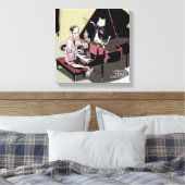 Kattenregel zelfs de Pianist Rick London Print (Insitu (Slaapkamer))