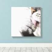 Kattenreinigingspagina Canvas Afdruk (Insitu (Houten vloer))