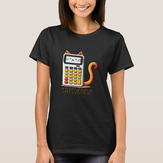 Kattenrekenmachine Grappige Enorme Vadergrap Desig T-shirt (Voorkant)
