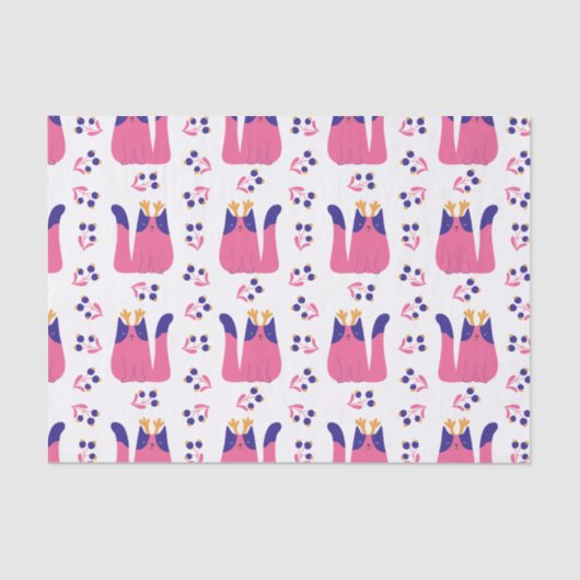 Kattenrendier Kerstvakantie Tissuepapier (Voorkant)