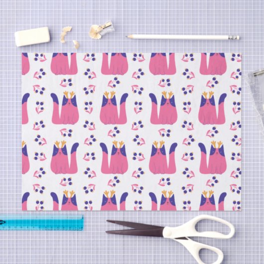 Kattenrendier Kerstvakantie Tissuepapier (Craft)