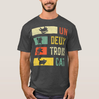  kattenretro Un Deux Trois Cat Funny Cat Lov T-shirt