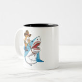 Kattenreuzenhaai Tweekleurige Koffiemok (Voorkant links)