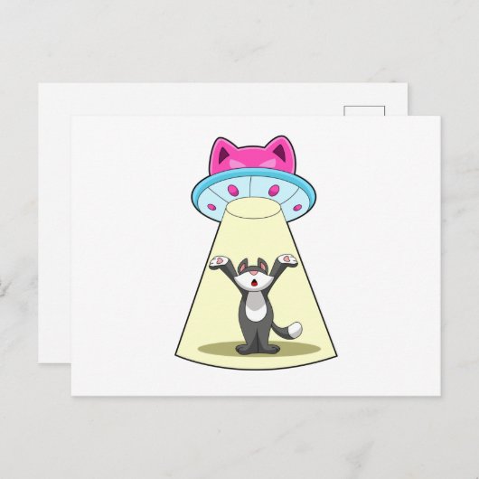 Kattenruimteschip Briefkaart (Voorkant / Achterkant)