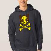  kattenschedel en kruisbeenderen hoodie (Voorkant)