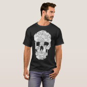 Kattenschedel Kat Skelet Halloween Kostuum Tarot T-shirt (Voorkant volledig)