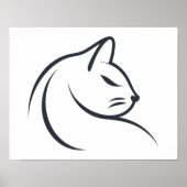 Kattenschets Klein Poster (Voorkant)