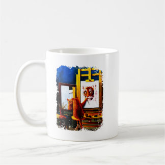 Kattenschilderende tijger Artistische dieren Lover Koffiemok