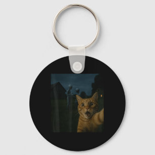 Kattenselfie met Aliens Grappige Kattencadeaus voo Sleutelhanger