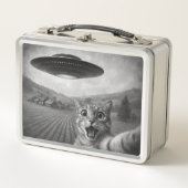 Kattenselfie met buitenaardse UFO grappige katteng (Voorkant)