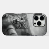 Kattenselfie met buitenaardse UFO grappige katteng Case-Mate iPhone Case (Achterkant (horizontaal))