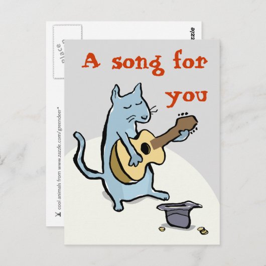 kattenserenade - aanpasbaar briefkaart (Voorkant / Achterkant)