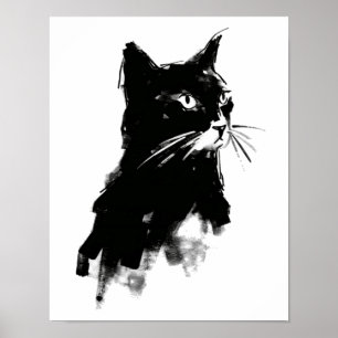Kattensilhouet Klein Poster