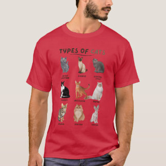 Kattensoorten voor Cat Lovers T-shirt