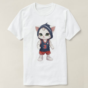 kattenspel basketbal t-shirt