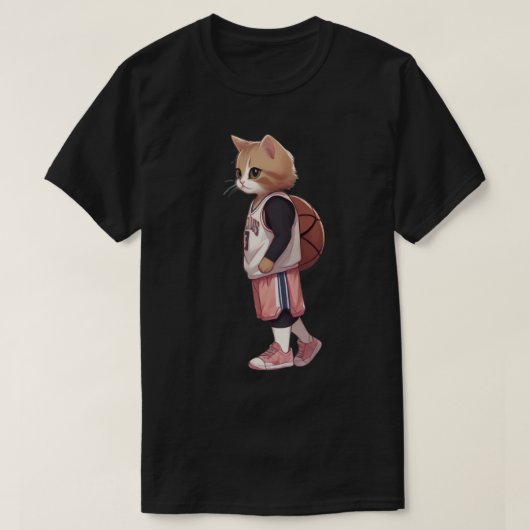 kattenspel basketbal t-shirt (Design voorkant)