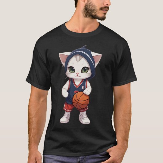 kattenspel basketbal t-shirt (Voorkant)