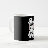 Kattenspel Kijk niet naar de kat over grappig Koffiemok (Voorkant links)