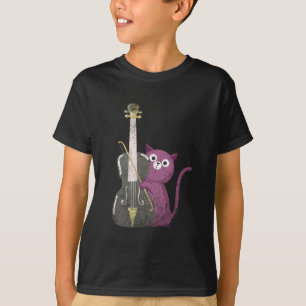 kattenspel met dubbele bas t-shirt
