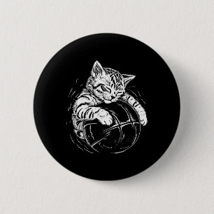 Kattenspeler slapen op een Bysketbyll Katten Pet L Ronde Button 5,7 Cm