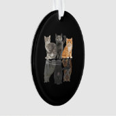 kattenspiegelbeeld cheetah tijgercadeau ornament (voorkant)