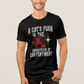 Kattenspinnende geluiden, gezegden van de tevreden Tri-Blend shirt (Voorkant)