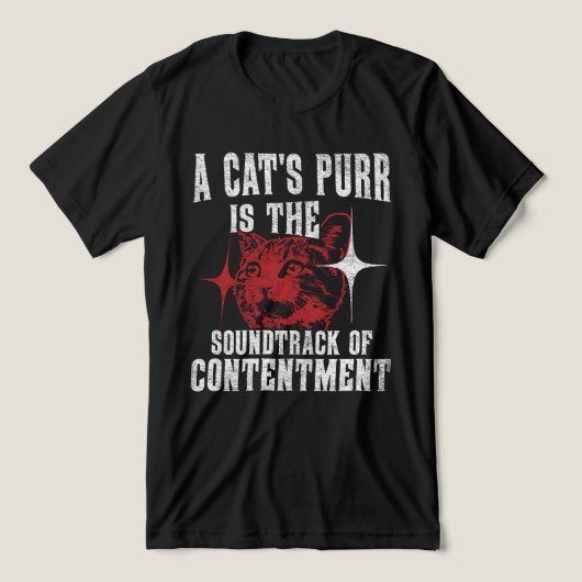 Kattenspinnende geluiden, gezegden van de tevreden Tri-Blend shirt (Design voorkant)