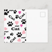 Kattensporen Uitnodiging Briefkaart (Achterkant)