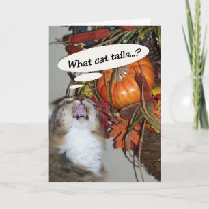Kattenstaarten Feestdagen Kaart