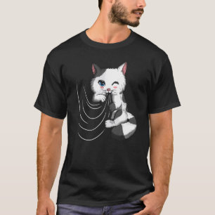 Kattenstaarten met dekbedden met gordijn t-shirt