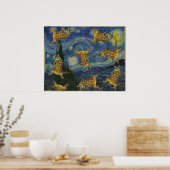 Kattensteen in Van Gogh's "Sterrennacht" Poster (Keuken)