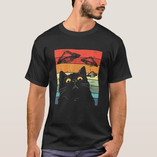 Kattensterrenstelsel Ca Ruimteschip Alien Kat UFO T-shirt (Voorkant)