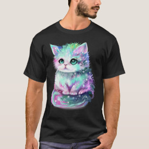 Kattensterrenstelsel Pastel Regenboogkleurige Cute T-shirt