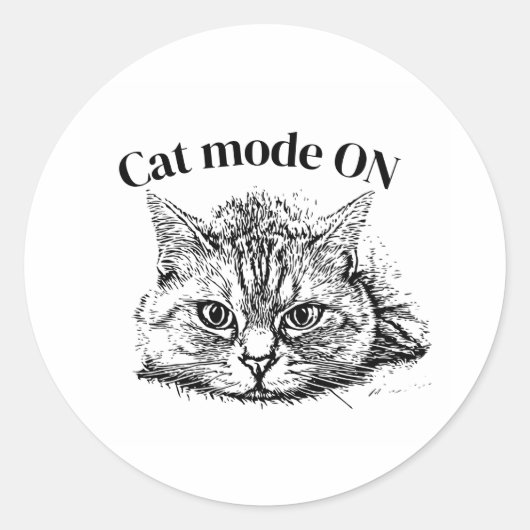 Kattenstickers Ronde Sticker (Voorkant)