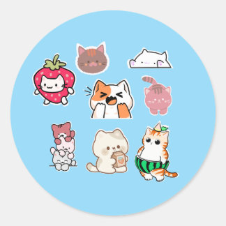 Kattenstickers Ronde Sticker