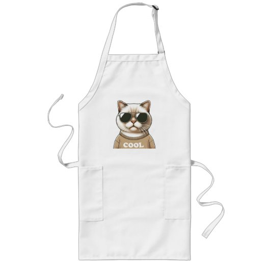 Kattenstijl Lang Schort (Voorkant)