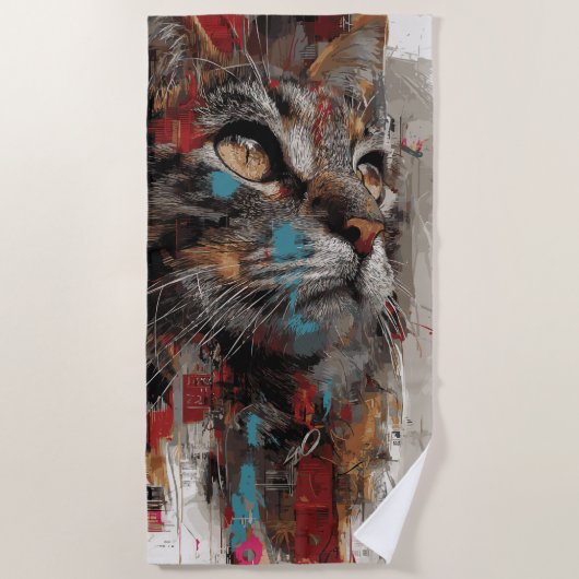 Kattenstraatskunstportret Strandlaken (Voorkant)