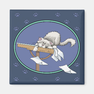 Kattenstrekenpatroon Magneet