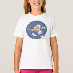 Kattenstrekenpatroon T-shirt
