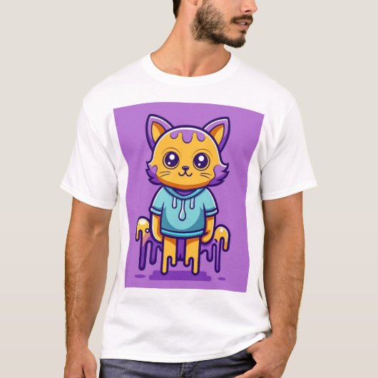 kattenstrip t-shirt (Voorkant)