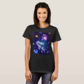 Kattenstronaut in de galaxy-afbeelding t-shirt (Voorkant volledig)