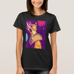 Kattenstronaut in de ruimtevaart t-shirt
