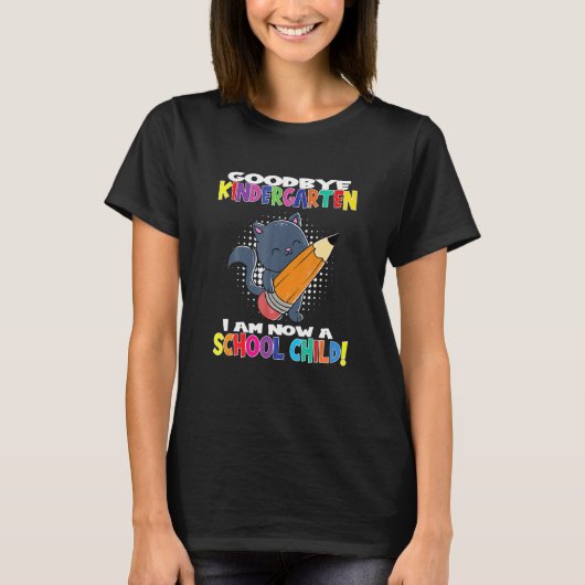 Kattenstudent Afscheid Kleuterschool Ik Ben Een Sc T-shirt (Voorkant)