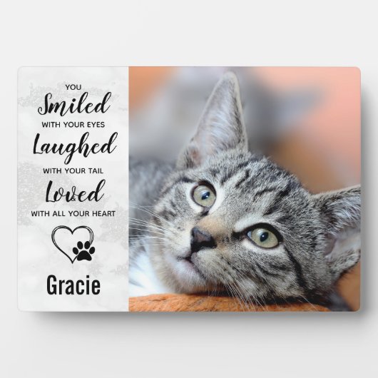 Kattensympathie Aandenken Huisdierherdenking Fotoplaat (voorkant)